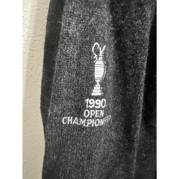 Vintage St Andrews Links 1990 Open Championship Wool Argyle Grandpa Sweater - Picture 5 of 8